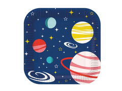 Papírtányérok Cosmos - 23 cm - 8 db.