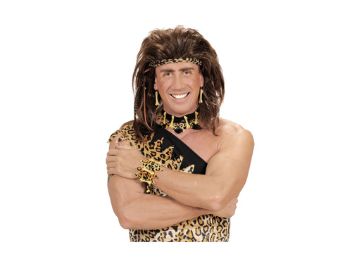 Csont és szőrme párduc karkötő