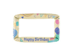 Születésnapi keret fólialufi - 80x59 cm - 1 db.