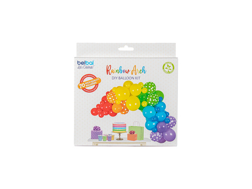 Léggömb készlet színes léggömb füzérhez - 70 db.