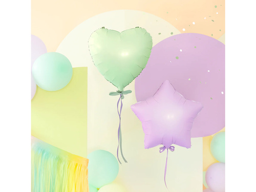 Pisztácia szív fólialufi - 45 cm - 1 db.