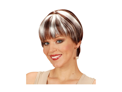 Chanel bőrhálós paróka, barna, szőke kiemelésekkel