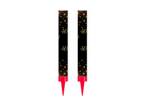 Szikrázó tortaszökőkút 40. születésnapra - 12 cm - 2 db.