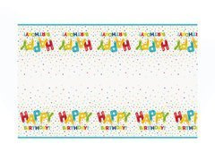 Boldog születésnapot asztalterítő - 137 x 213 cm - 1 db.