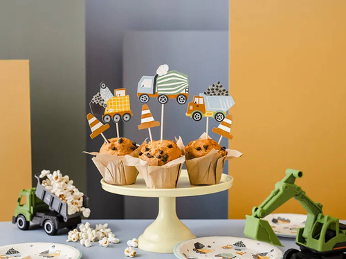 Cupcake Picks Construction - 6 db.