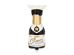 Pezsgős pohár fólialufi konfettivel - 20 cm - 1 db.