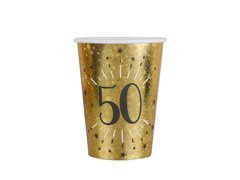 Papírpoharak 50. születésnapra 50 Sparkling - 250 ml - 10 db.