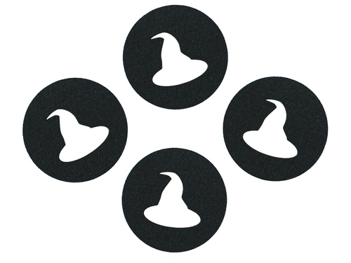 Bögre alátét - Boszorkánysapka - 10 cm - 4 db.