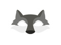 Farkas filc maszk - 1 db.