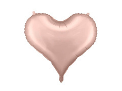 Fólialufi Szív rózsaszín arany - 61 x 53 cm - 1 db.