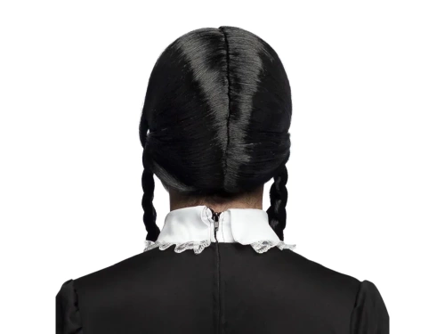 Paróka fekete copfokkal - 1 db.