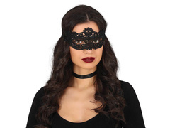 Fekete csipke farsangi maszk - 1 db.
