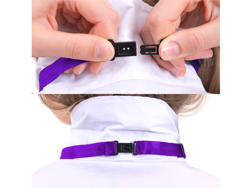 Lila flitteres csokornyakkendő - 7 x 12 cm - 1 db.