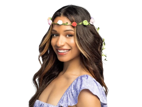 Fejpánt virágokkal - 1 db.