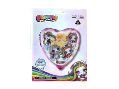 Puki szív fólialufi - 46 cm - 1 db