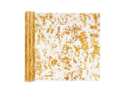 Dekorációs fényes asztali futó - arany - 28 cm x 3 m - 1 db.