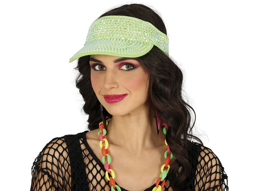 Zöld fejpánt cirkonokkal - 1 db.