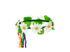 Százszorszép diadém színes szalagokkal