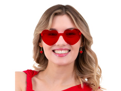 Szív szemüveg - piros - 1 db.