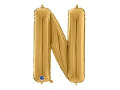 Fólialufi arany N betű - 66 cm - 1 db.