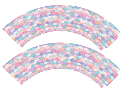 Sellő cupcake tokok - 6 db.