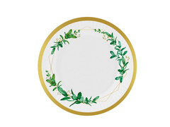 Papírtányér levelekkel - 18 cm - 6 db.