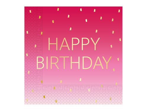 Boldog születésnapot szalvéták - 33 cm - 20 db.