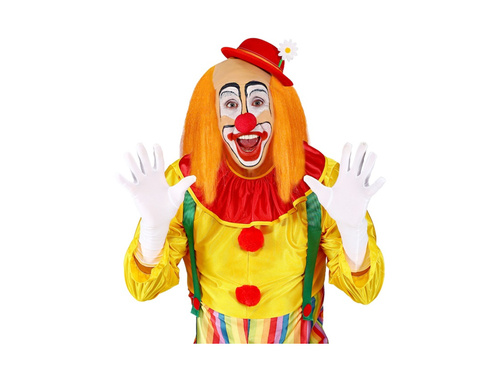 Fejfedő bohóc paróka narancssárga hajjal