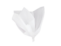 Dekoratív selyempapír ajándékcsomagoláshoz fehér - 50 x 53 cm - 10 db.