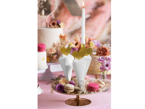 Szív alakú kúp alakú vendégdobozok - 6 db.