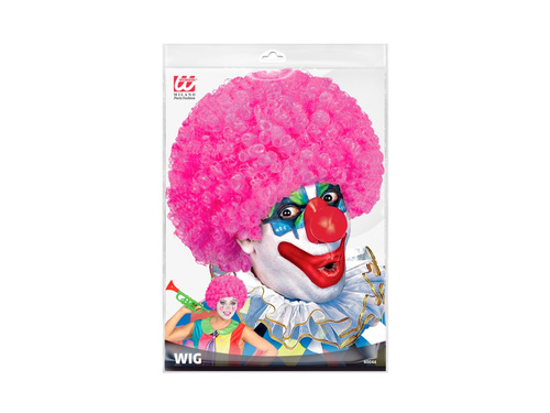 Göndör bohóc paróka rózsaszín afro haj