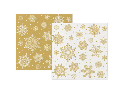 Karácsonyi szalvéták Hópelyhek - 40 cm - 12 db.