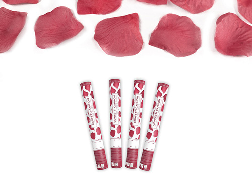 Lövőcső, bordó műrózsa szirmok, 40cm, 4 db.