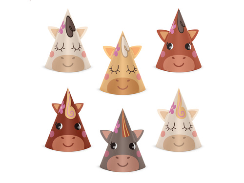 Papírkupakok Lovak - 6 db.