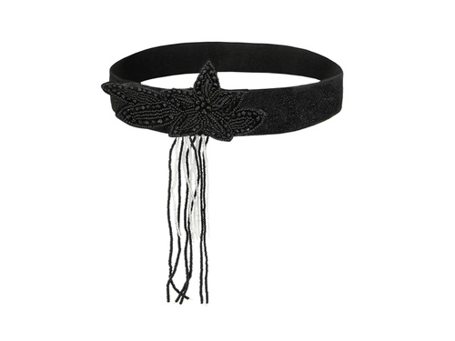 Retro 20-as évekbeli fejpánt fekete - 1 db.