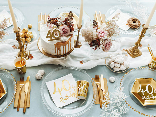 Papírpoharak 40. születésnapra 40. születésnap 40h Birthday! 220ml - 6 db.