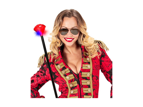 Sétapálca villogó piros "rubinnal" - 88 cm