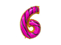 Fólialufi süti 6-os számmal - 78 cm - 1 db.