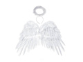 Fehér angyalszárnyak glóriával - 50 x 35 cm - 1 db.