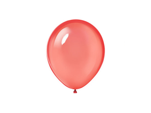 Kristály lufi - közepes - piros - 10 db.