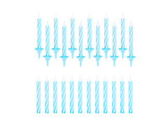 Kék születésnapi gyertyák - 6 cm - 24 db.