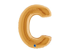 Fólia lufi C betű arany - 40" - 1 db.