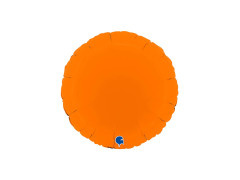 Kerek matt narancssárga fólialufi - 14" - 1 db.