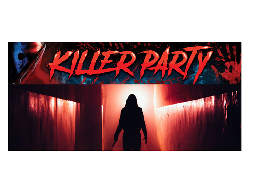 Killer Party szövet banner - 290 cm x 50 cm - 1 db.