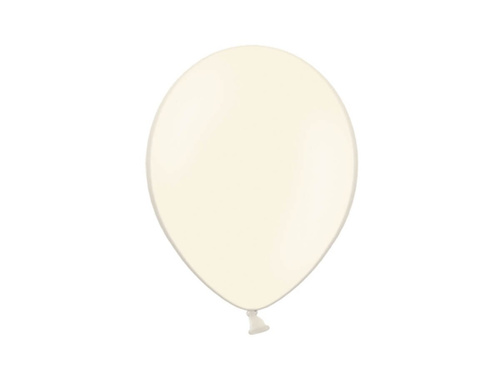 Pasztell krémszínű latex lufi - nagy - 100 db.