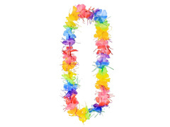 Hawaii nyaklánc bojtokkal - szivárvány - 1 db.