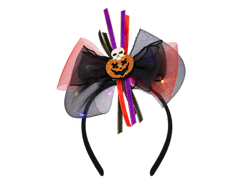 Karszalag kártya tökkel és LED fényekkel - 1 db.