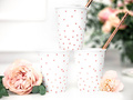Papírpoharak Dots fehér - 260 ml - 6 db.