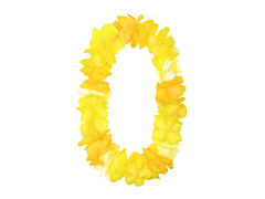 Hawaii nyaklánc sárga - 1 db.