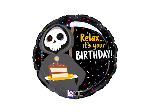 Halál születésnapi lufi - 35x35 cm - 1 db.